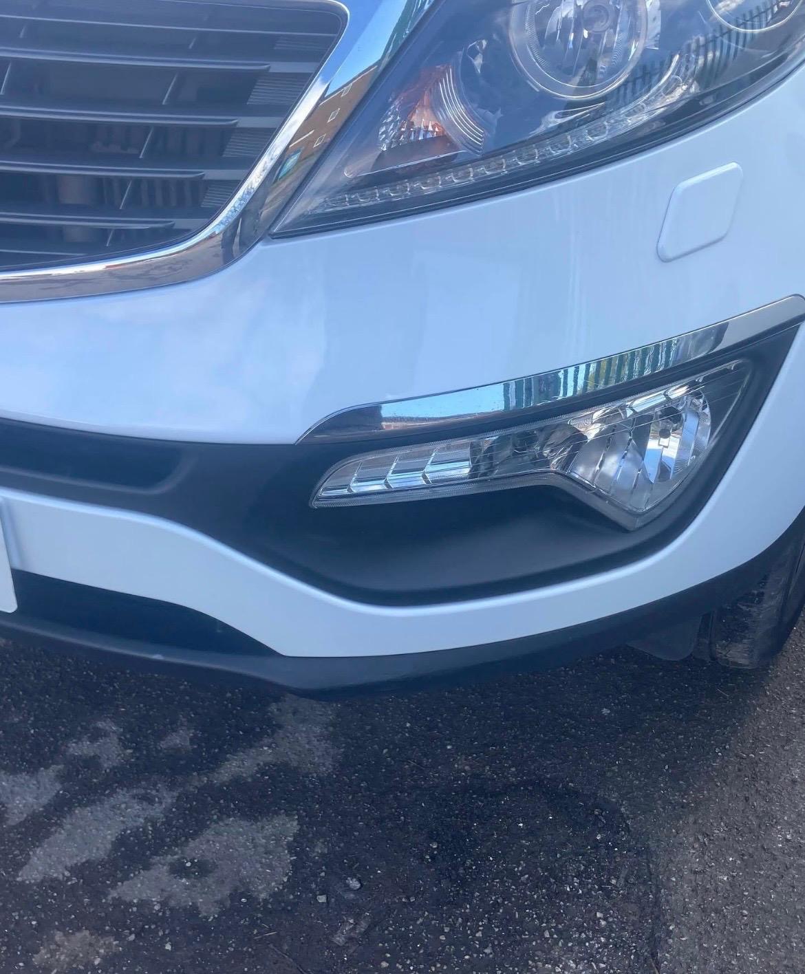 White bumper · after